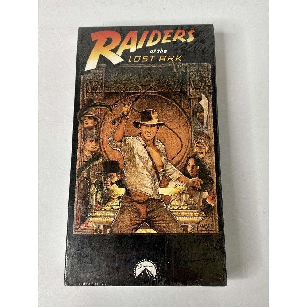 Indiana Jones Raiders of the Lost Ark 1981 Vhs Paramount Watermarks Sm. Tear New
